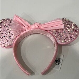 Disney Pink Rhinestone Minnie Ears Headband
